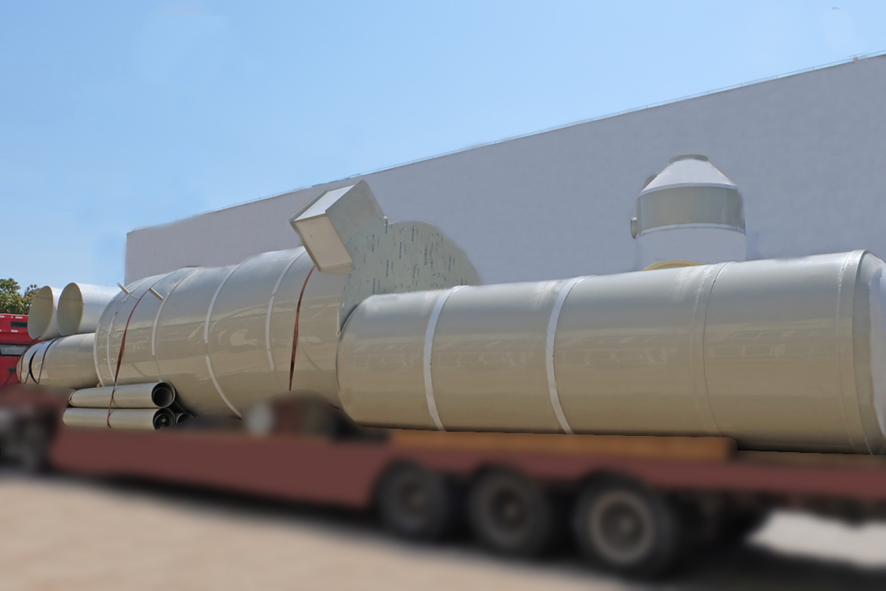 揚州線路闆廢氣處理設備安裝施工現場